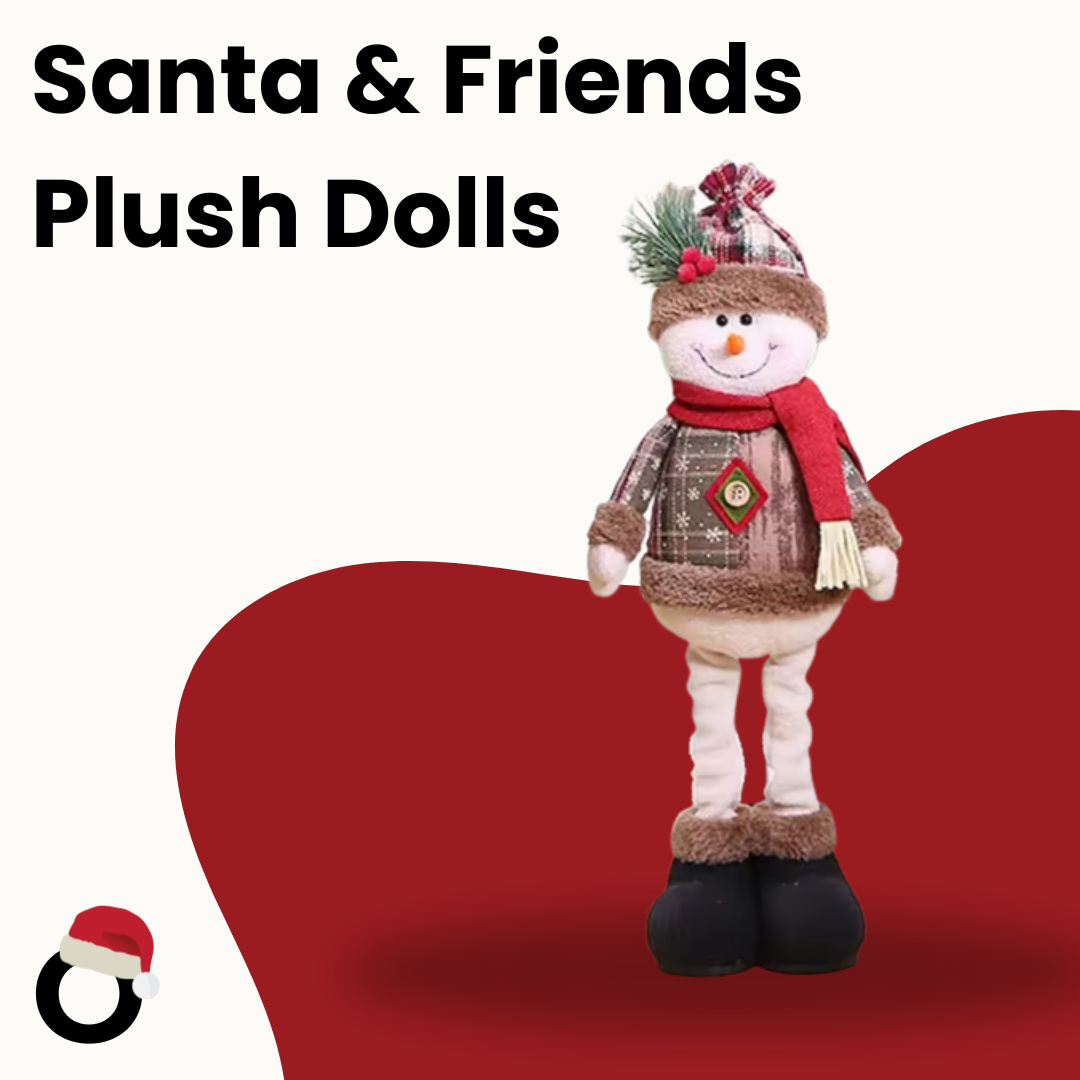 Hollyvia™ Santa & Friends Plush Dolls