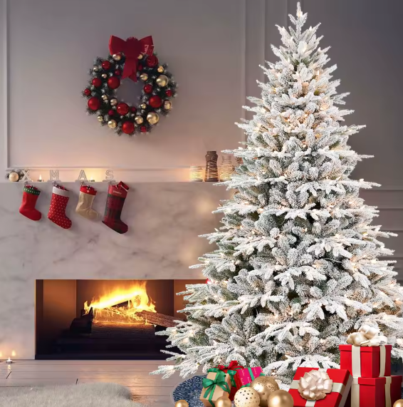 Hollyvia™ SnowFrost Prelit Christmas Tree