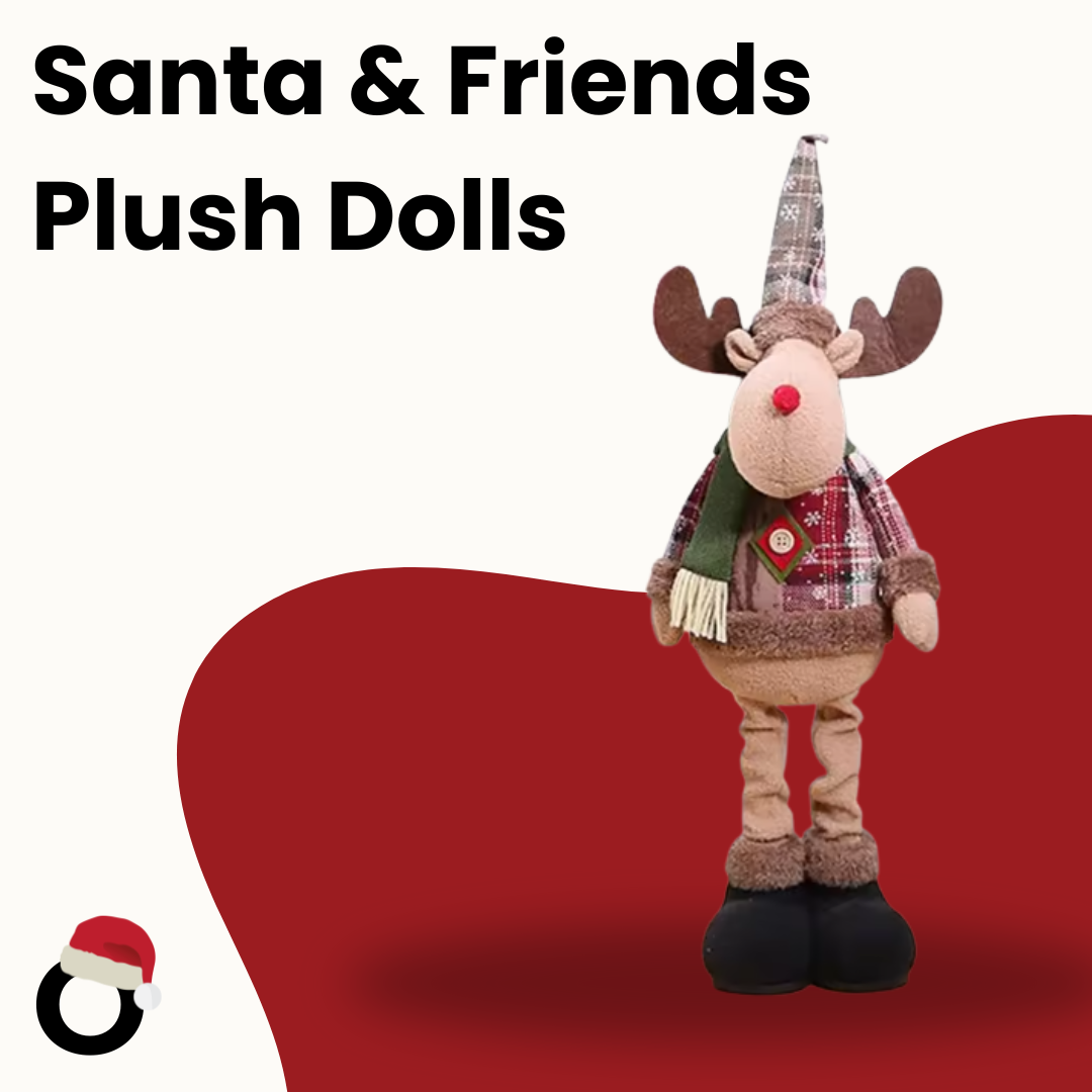 Hollyvia™ Santa & Friends Plush Dolls