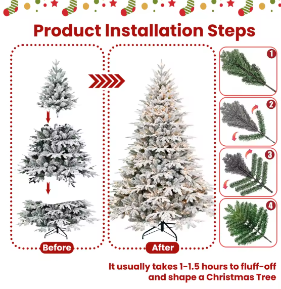 Hollyvia™ SnowFrost Prelit Christmas Tree