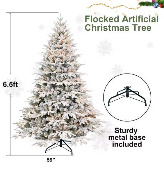 Hollyvia™ SnowFrost Prelit Christmas Tree