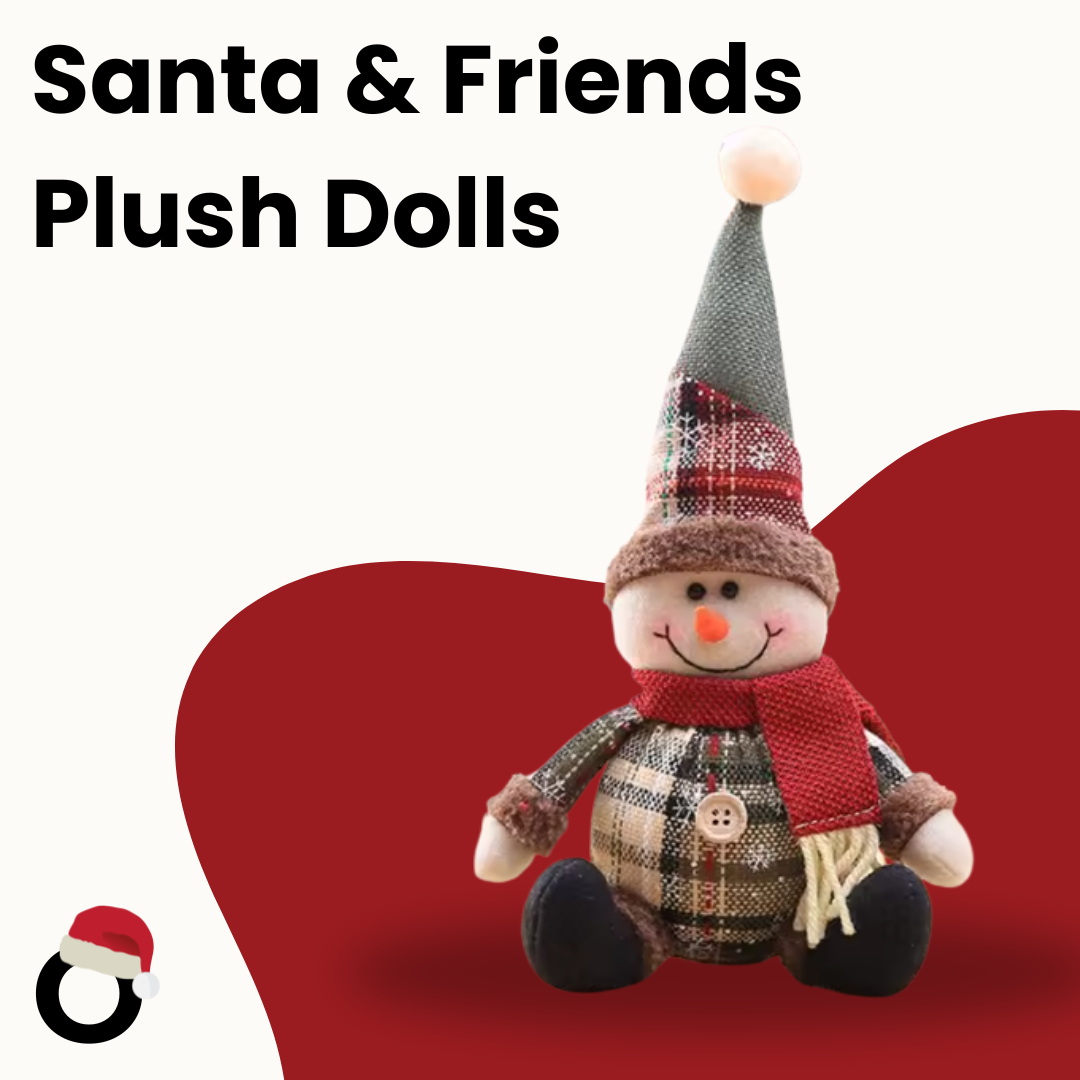 Hollyvia™ Santa & Friends Plush Dolls