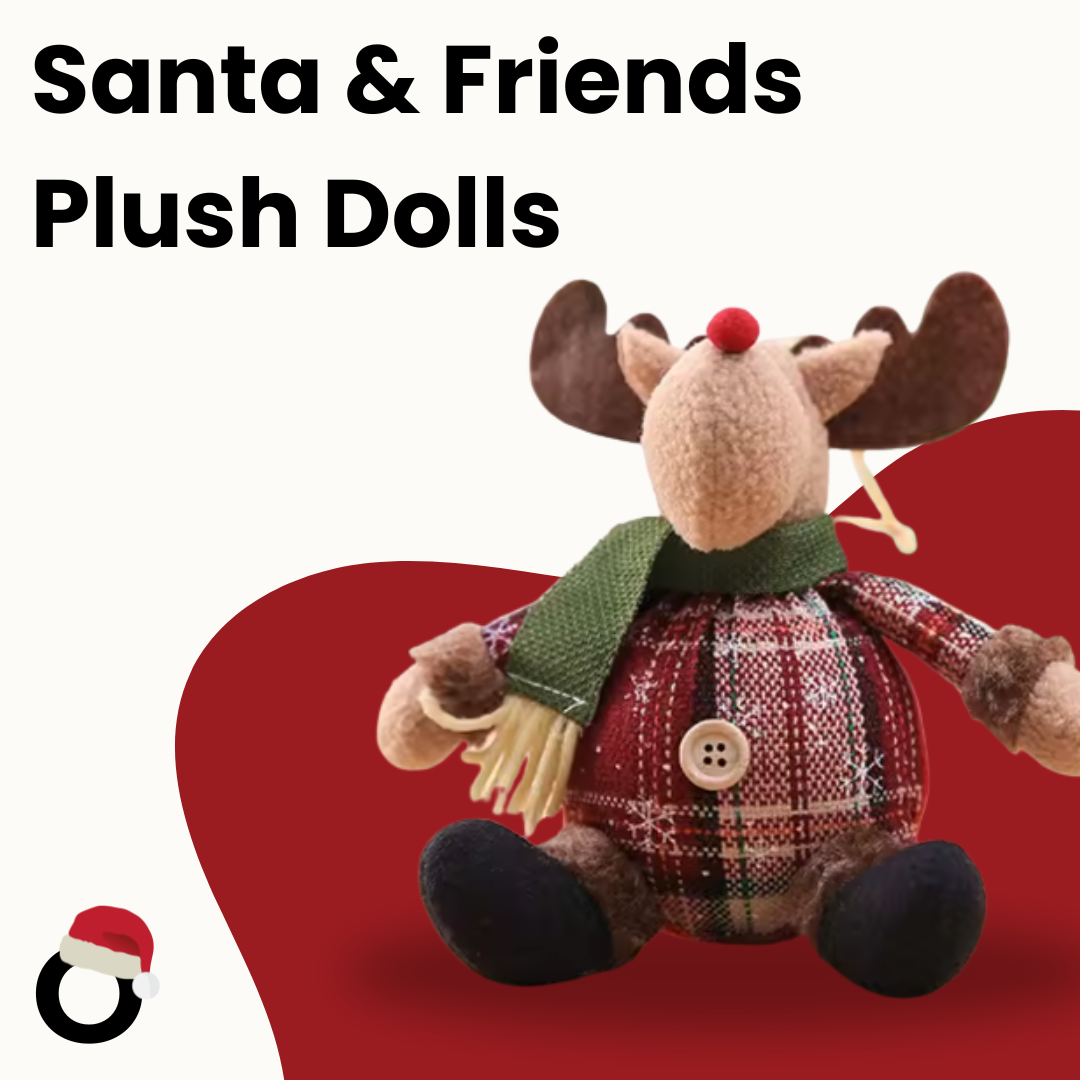 Hollyvia™ Santa & Friends Plush Dolls