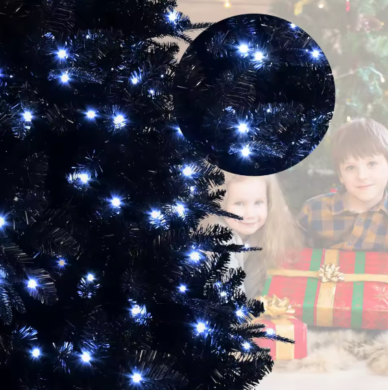 Hollyvia™ Prelit Black Christmas Tree