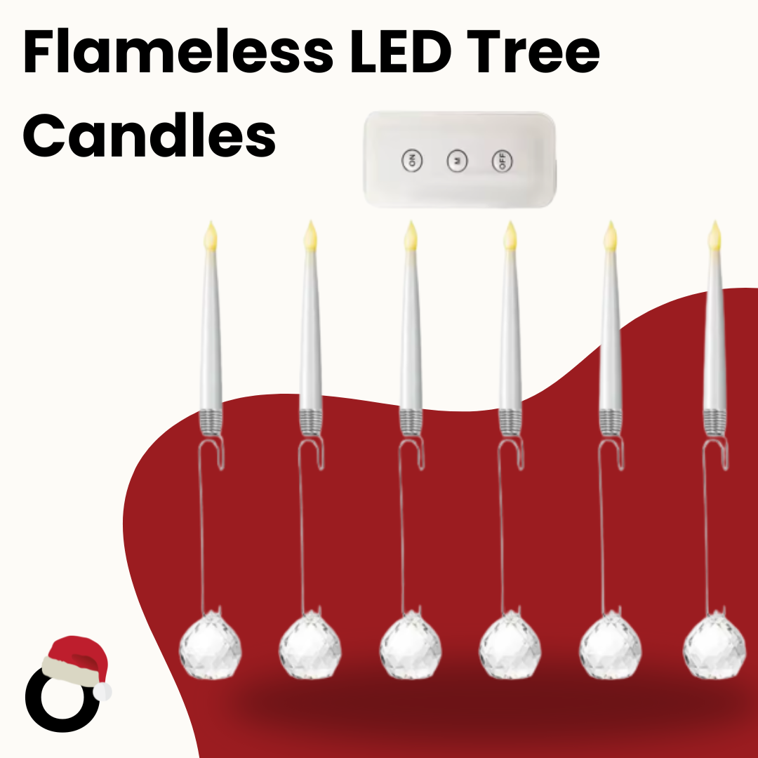Hollyvia™ Flameless Christmas Tree LED Candles with Remote (6pcs Set)