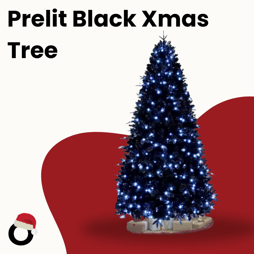Hollyvia™ Prelit Black Christmas Tree