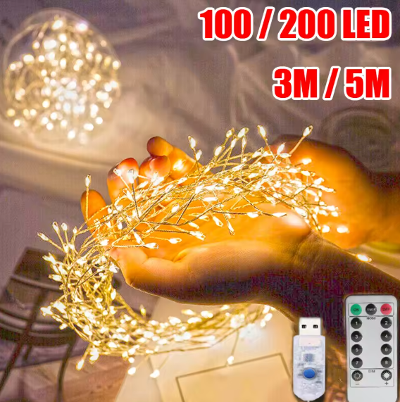 Hollyvia™ Firecracker Fairy String Lights