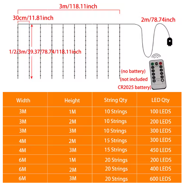 Hollyvia™ Curtain Garland Fairy Lights