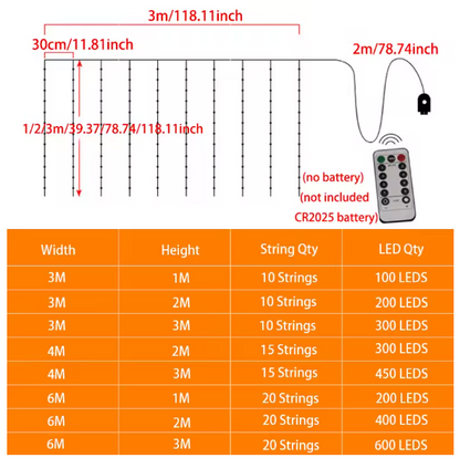 Hollyvia™ Curtain Garland Fairy Lights