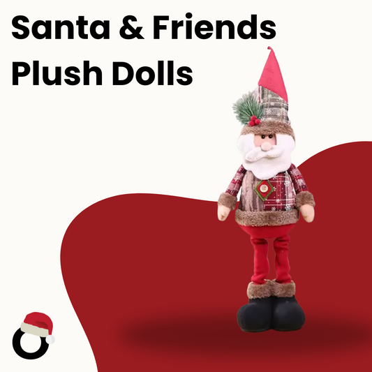 Hollyvia™ Santa & Friends Plush Dolls
