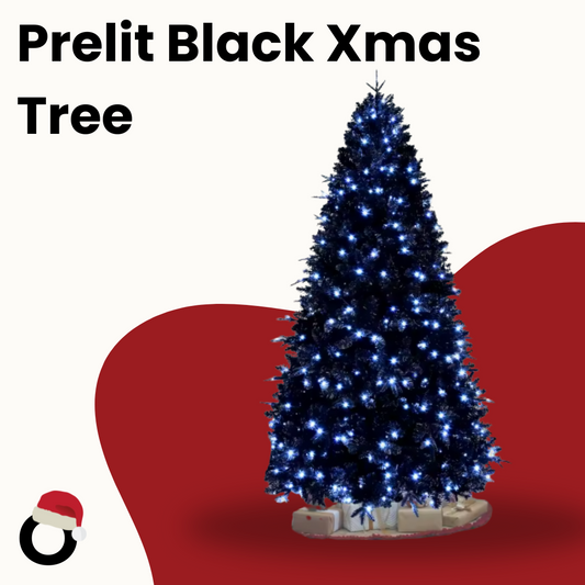 Hollyvia™ Prelit Black Christmas Tree